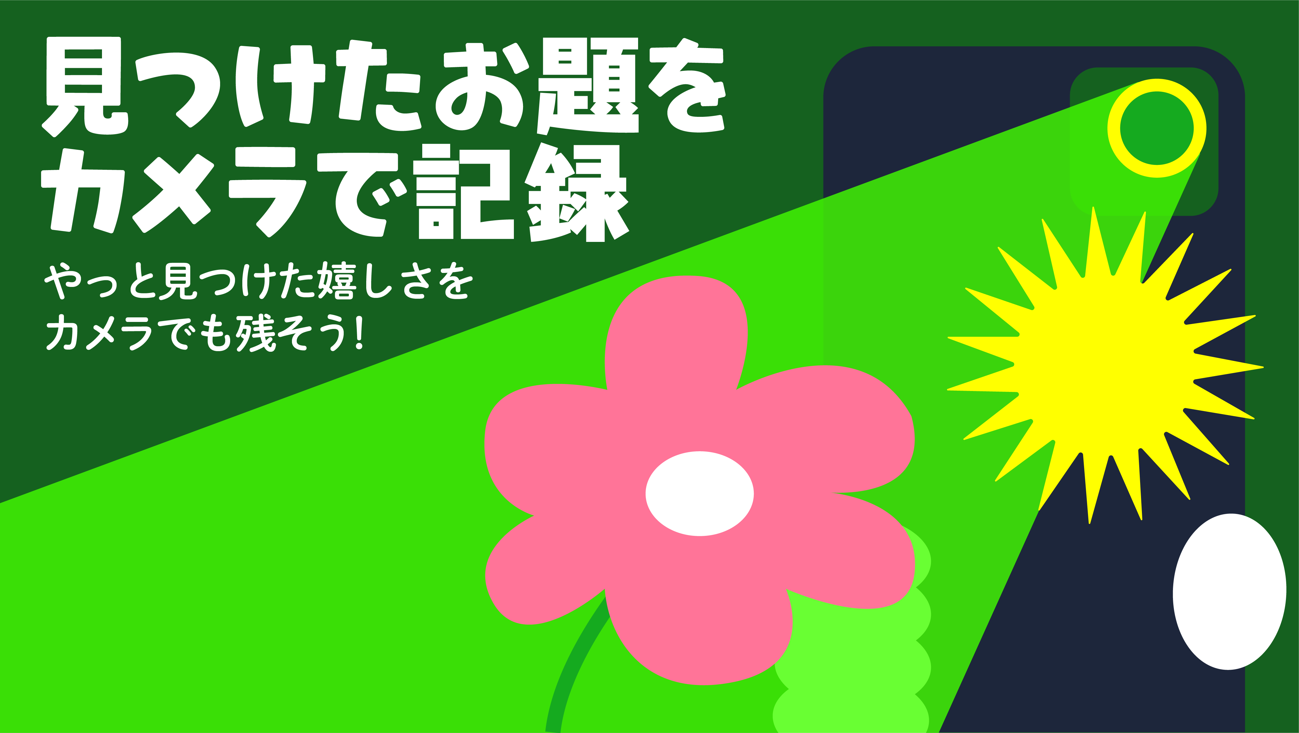 見つけたお題をカメラで記録しよう